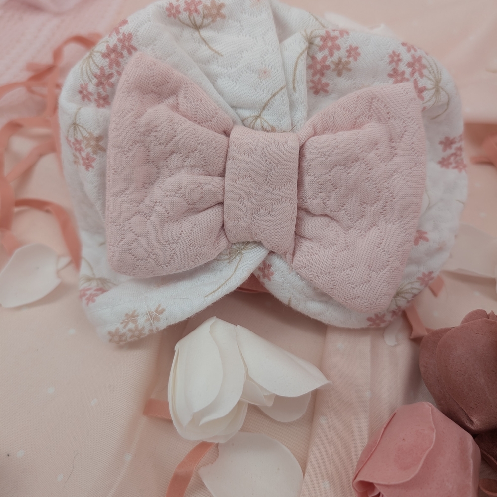 Carter's Quilted Pink Bow Floral Headband